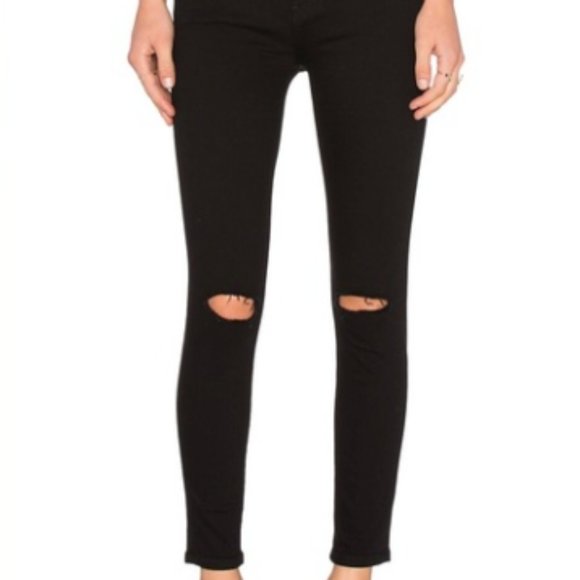 Jeans Tyte Taille 3 - Look Détruit Avec Trous Aux Genoux Et Poches Stylées